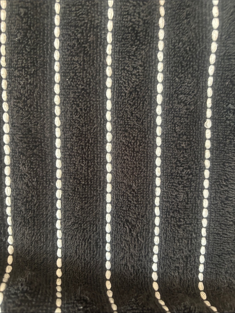 Lee Men’s Black Towel-Texture Shirt with White Pinstripes
